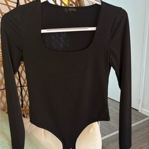 Dynamite Black Long Sleeve Bodysuit
